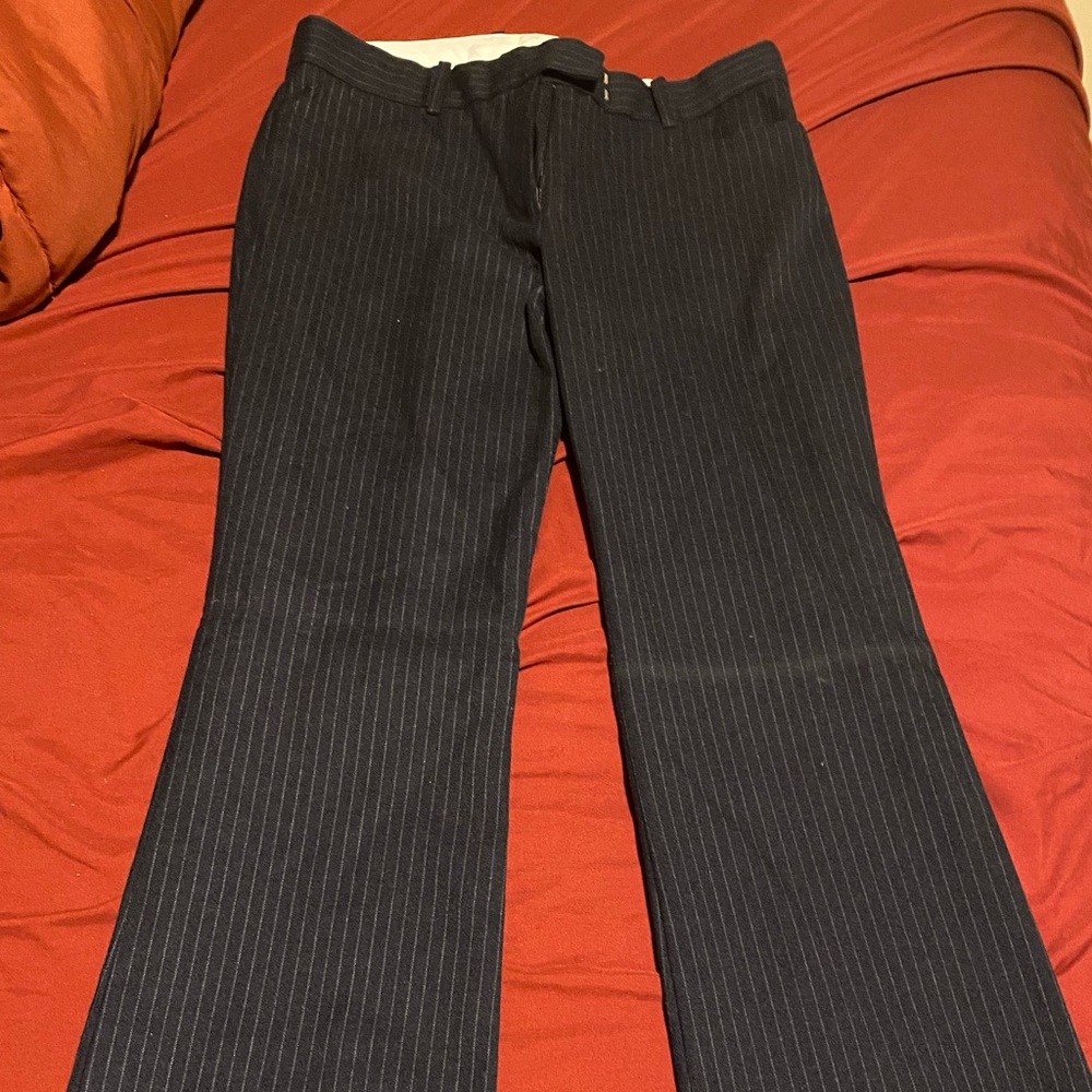 Blue w/ white pinstripes dress pants